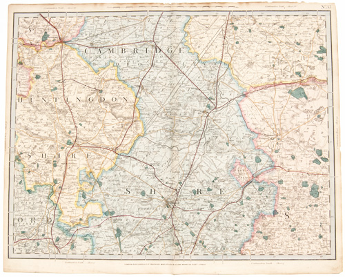 antique map of England, Wales and Scotland Railways and Stations Cruchley 1862